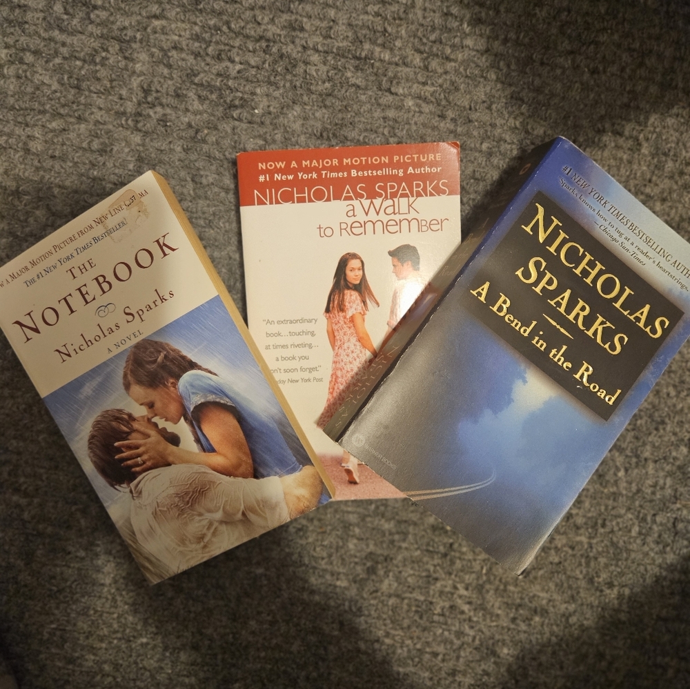 Nicholas Sparks Book Set Of 3. Buy 2 Book Listings, Get 1 Free